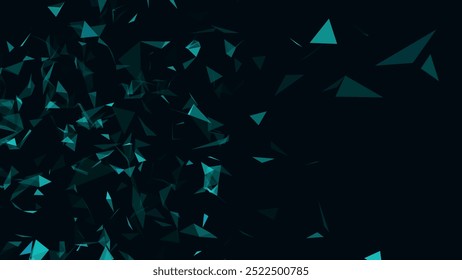 Fondo Abstractas con puntos y líneas de conexión. Estructura de conexión de red. Tecnología de datos e ilustración científica. Efecto plexo. Ilustración vectorial 3D