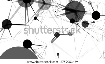 An abstract background with connecting dots and lines. The structure of a network connection. Complex digital connections appear as visualizations of data or neural impulses in motion.