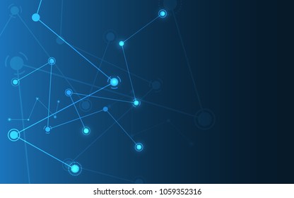 Abstract background connecting innovation dots and line communication concept
