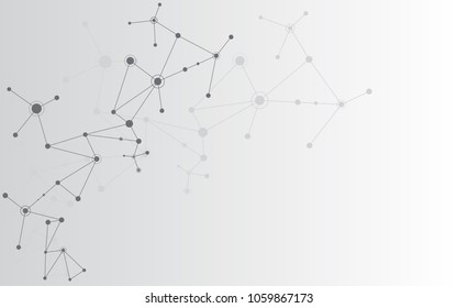 Abstract background connecting innovation dots and line communication concept
