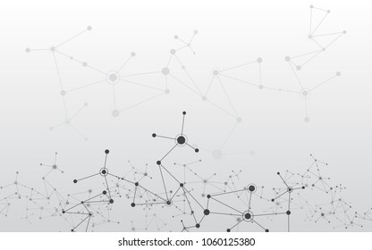 Abstract background connecting innovation dots and line communication concept
