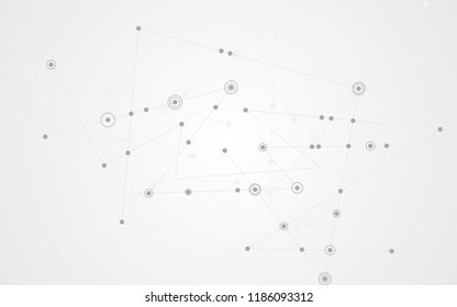 Abstract background connecting innovation dots and line communication concept
