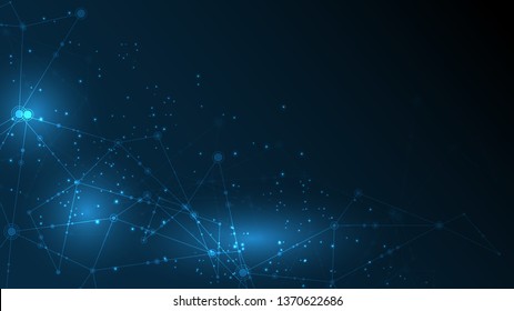 Abstract background connecting innovation dots and line communication concept
