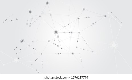 Abstract background connecting innovation dots and line communication concept
