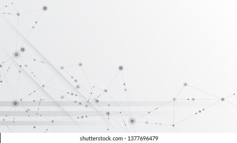 Abstract background connecting innovation dots and line communication concept
