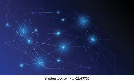 Abstract background connecting innovation dots and line communication concept
