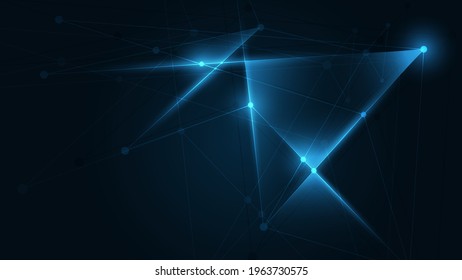 Abstract background connecting innovation dots and line communication concept
