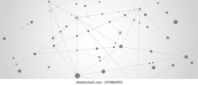 Abstract background connecting innovation dots and line communication concept