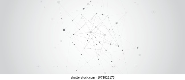 Abstract background connecting innovation dots and line communication concept