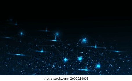 Abstract background connecting innovation dots and line communication concept 