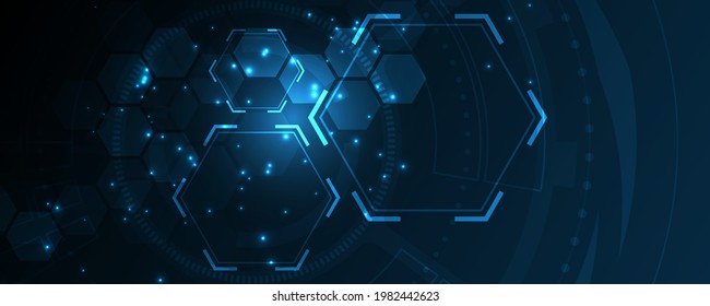 Abstract background connecting innovation hexagonal communication concept innovation background vector illustration
