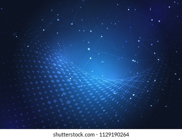 Fondo abstracto con líneas de conexión y puntos