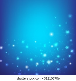 Abstract background connection internet social, dot and line element vector illustration
