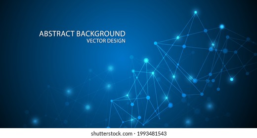 abstrakter Hintergrund Verbindungslinie geometrisch, Netzwerk-polygonal Grafik, Vektorgrafik futuristisch.