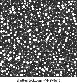 Abstract background with connections. Circle and line pattern. Stock vector.