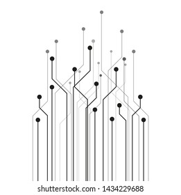 Abstract background сircuit connections, dots and lines.vector illustration