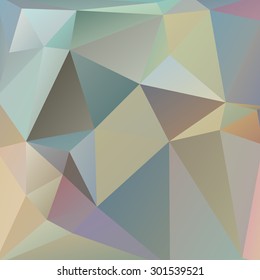 abstract background consisting of beige, blue, gray triangles, vector illustration
