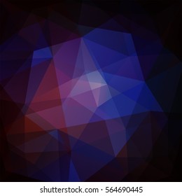 Abstract background consisting of black, purple, blue triangles. Geometric design for business presentations or web template banner flyer. Vector illustration.