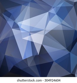 abstract background consisting of blue, black triangles, vector illustration