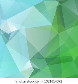 Abstract background consisting of blue, green triangles. Geometric design for business presentations or web template banner flyer. Vector illustration