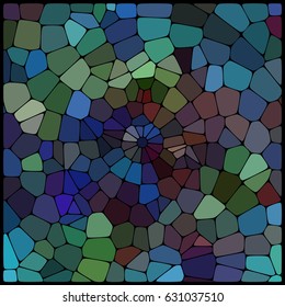 abstract background consisting of blue, green, purple geometrical shapes with thick black borders, vector illustration.