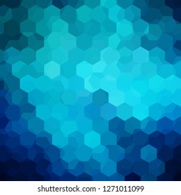 Abstract background consisting of blue hexagons. Geometric design for business presentations or web template banner flyer. Vector illustration