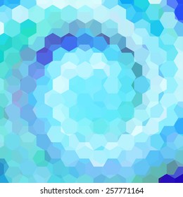 abstract background consisting of blue hexagons