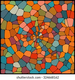 abstract background consisting of blue, orange, red geometrical shapes, vector illustration