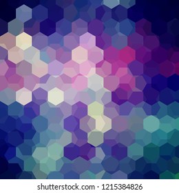 Abstract background consisting of blue, pink, purple hexagons. Geometric design for business presentations or web template banner flyer. Vector illustration