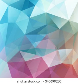 abstract background consisting of blue, pink  triangles, vector illustration