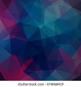 abstract background consisting of blue, pink, purple triangles, vector illustration