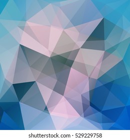 Abstract background consisting of blue, pink, gray  triangles.  Geometric design for business presentations or web template banner flyer. Vector illustration