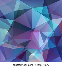 Abstract background consisting of blue, purple triangles. Geometric design for business presentations or web template banner flyer. Vector illustration