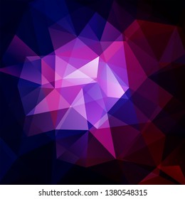 Abstract background consisting of blue, purple triangles. Geometric design for business presentations or web template banner flyer. Vector illustration