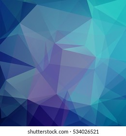 Abstract background consisting of blue, purple triangles. Geometric design for business presentations or web template banner flyer. Vector illustration