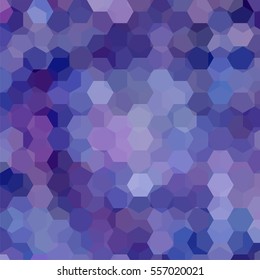 Abstract background consisting of blue, purple, violet hexagons. Geometric design for business presentations or web template banner flyer. Vector illustration