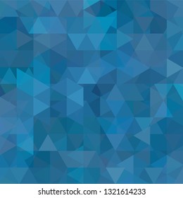 Abstract background consisting of blue triangles. Geometric design for business presentations or web template banner flyer. Vector illustration