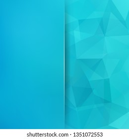 Abstract background consisting of blue triangles. Geometric design for business presentations or web template banner flyer. Vector illustration