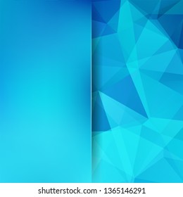 Abstract background consisting of blue triangles. Geometric design for business presentations or web template banner flyer. Vector illustration