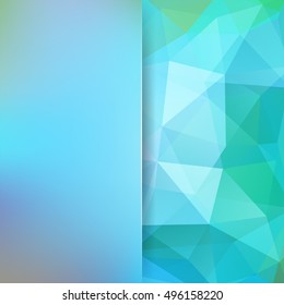 Abstract background consisting of blue triangles. Geometric design for business presentations or web template banner flyer. Vector illustration