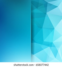 Abstract background consisting of blue triangles. Geometric design for business presentations or web template banner flyer. Vector illustration