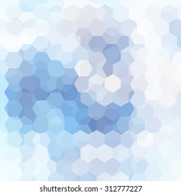 abstract background consisting of blue, white  hexagons, vector illustration
