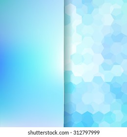 abstract background consisting of blue, white hexagons, vector illustration