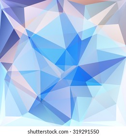 abstract background consisting of blue, white triangles, vector illustration