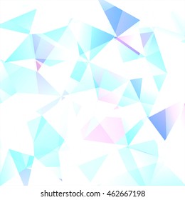 abstract background consisting of blue, white triangles, vector illustration