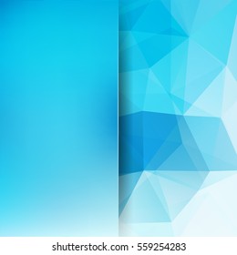 Abstract background consisting of blue, white triangles. Geometric design for business presentations or web template banner flyer. Vector illustration