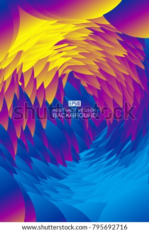 Abstract background consisting of blue, yellow, purple