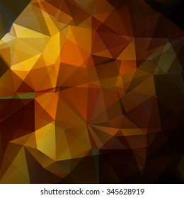 abstract background consisting of brown, black, yellow triangles, vector illustration
