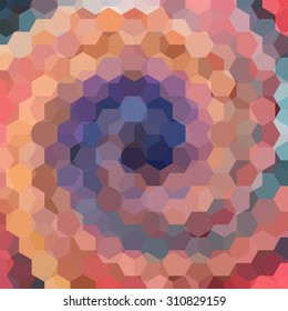 abstract background consisting of brown hexagons, vector illustration