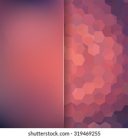 abstract background consisting of brown hexagons, vector illustration